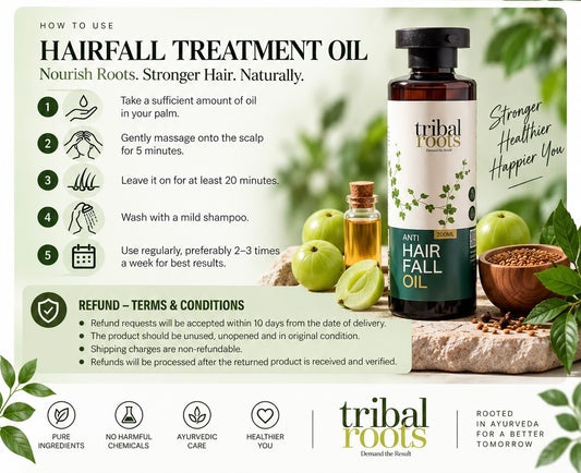 Tribal Roots Ayurvedic Hair Fall Control Oil 200ml